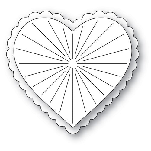 Simon Says Stamp! Poppy Stamps VINTAGE SCALLOPED HEART Dies 2562