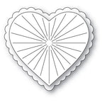 Simon Says Stamp! Poppy Stamps VINTAGE SCALLOPED HEART Dies 2562