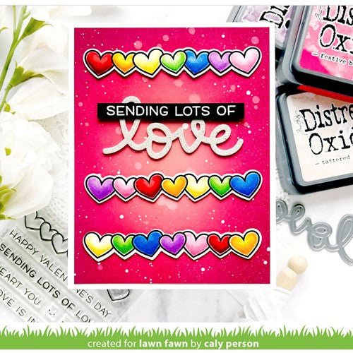 Simon Says Stamp! Lawn Fawn SIMPLY CELEBRATE HEARTS Clear Stamps lf2722 | color-code:ALT2