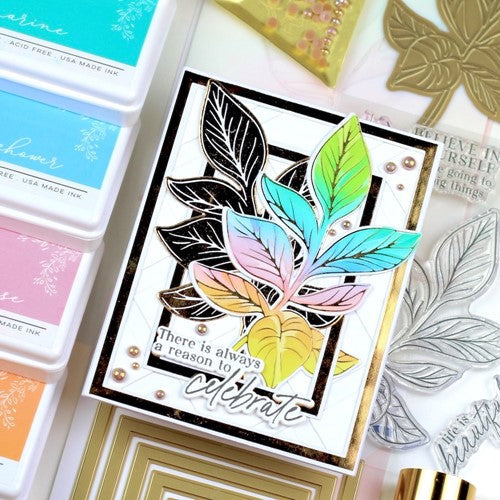 Simon Says Stamp! PinkFresh Studio DETAILED LEAF Hot Foil Plate 183322 | color-code:ALT05