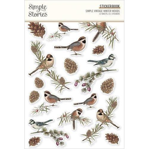 Simon Says Stamp! Simple Stories VINTAGE WINTER WOODS Sticker Book 19124