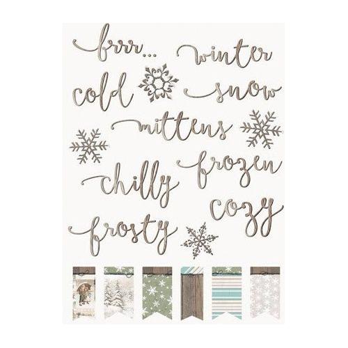 Simon Says Stamp! Simple Stories VINTAGE WINTER WOODS Sticker Book 19124
