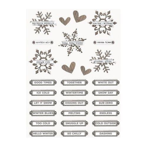 Simon Says Stamp! Simple Stories VINTAGE WINTER WOODS Sticker Book 19124