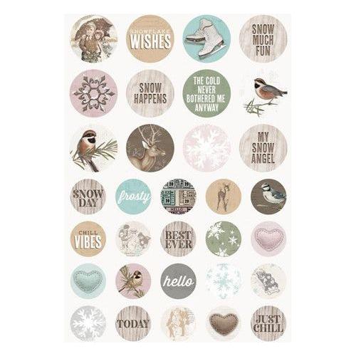 Simon Says Stamp! Simple Stories VINTAGE WINTER WOODS Sticker Book 19124
