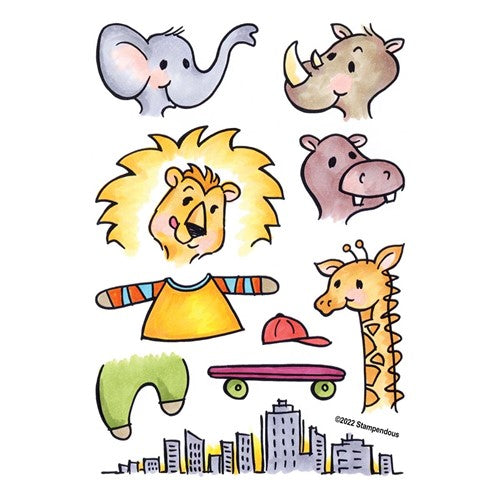 Simon Says Stamp! STP-175 Stampendous FRANSFORMER URBAN JUNGLE Clear Stamps