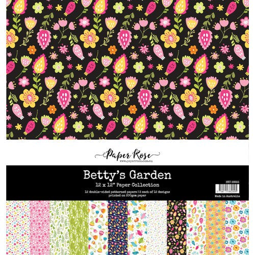 Simon Says Stamp! Paper Rose BETTY'S GARDEN 12x12 Paper 28555