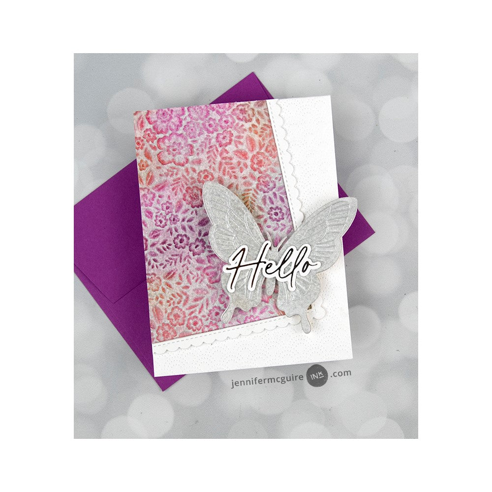 Tim Holtz Distress Ink Pad LOST SHADOW January 2023 Ranger tim82682 Butterfly Hello Card | color-code:ALT04