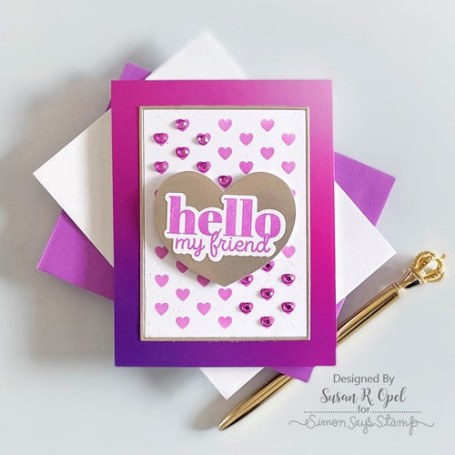 Simon Says Stamp! CZ Design Clear Stamps HI THERE GREETINGS cz276c Kisses