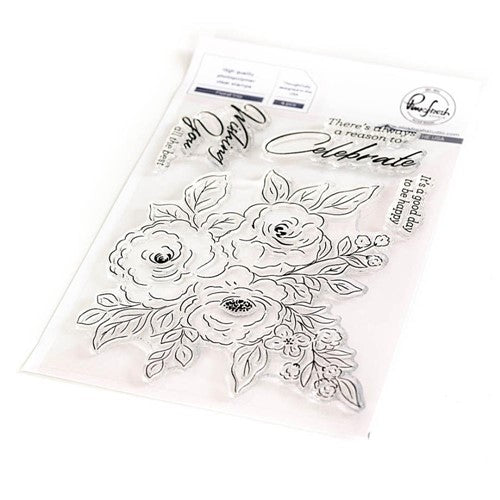 Simon Says Stamp! PinkFresh Studio FLORAL TRIO Clear Stamp Set 191823