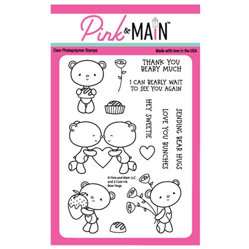 Simon Says Stamp! Pink and Main BEAR HUGS Clear Stamps PM0587