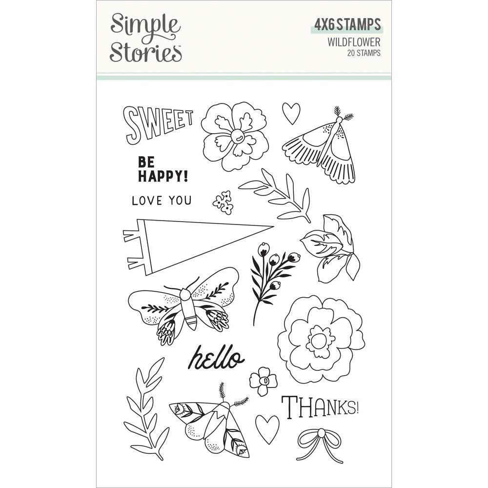 Simple Stories WILDFLOWER Clear Stamp Set 19515