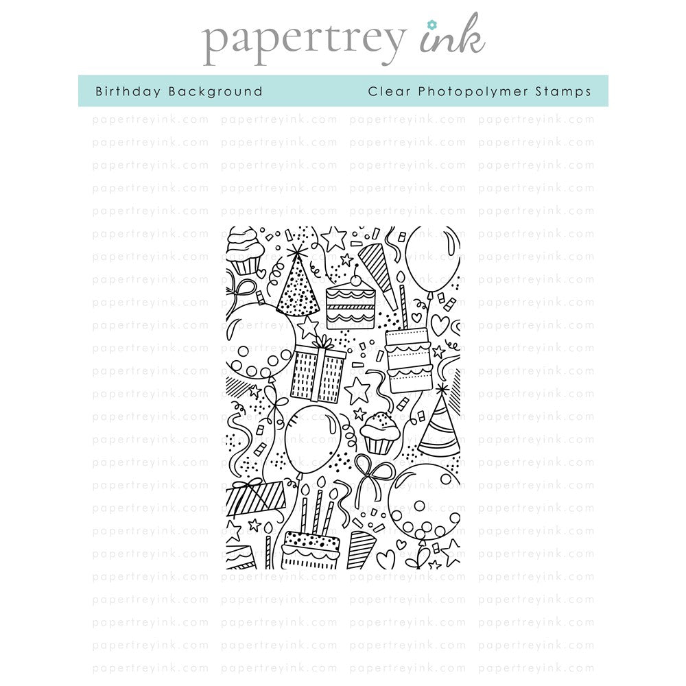Papertrey Ink BIRTHDAY BACKGROUND Clear Stamp 1469