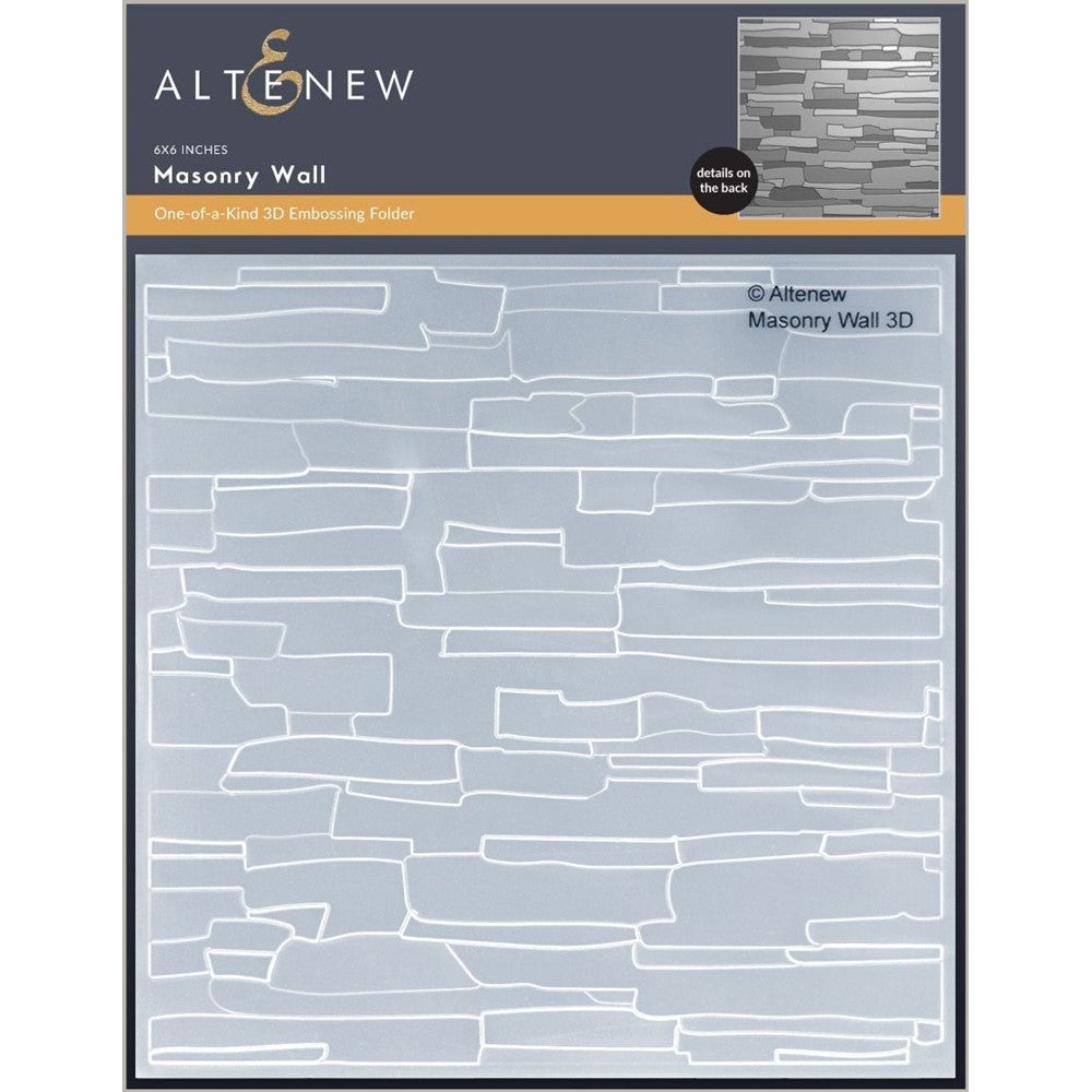 Altenew MASONRY WALL 3D Embossing Folder ALT7599