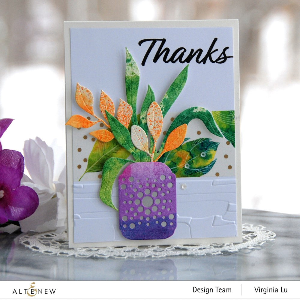 Altenew MASONRY WALL 3D Embossing Folder ALT7599 thanks