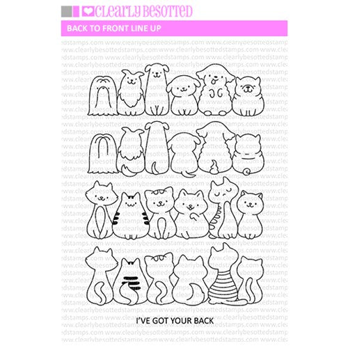Clearly Besotted BACK TO FRONT LINE UP Clear Stamps