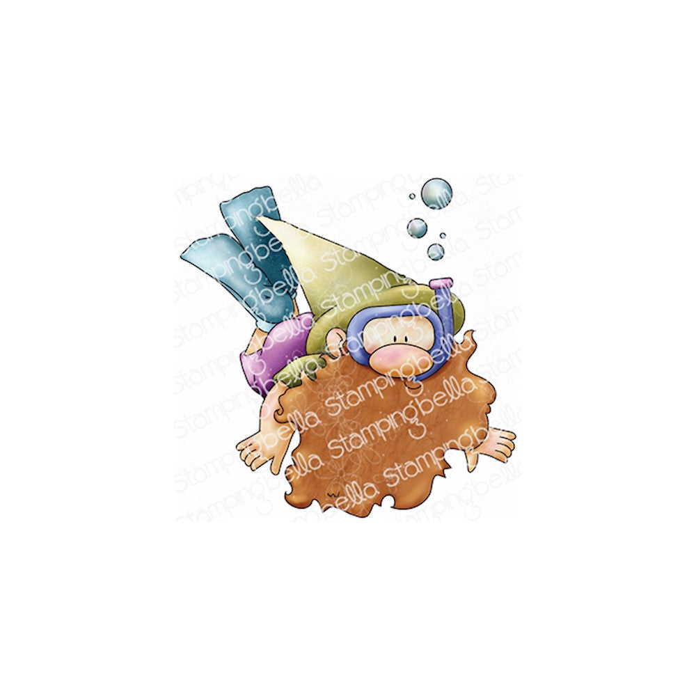Stamping Bella GNOME DIVER Cling Stamp eb1196