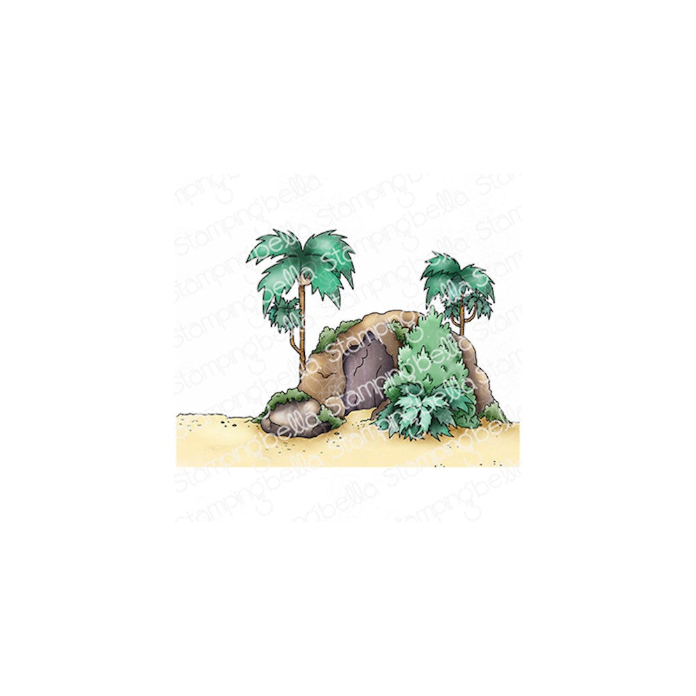 Stamping Bella CAVE BACKDROP Cling Stamp eb1210