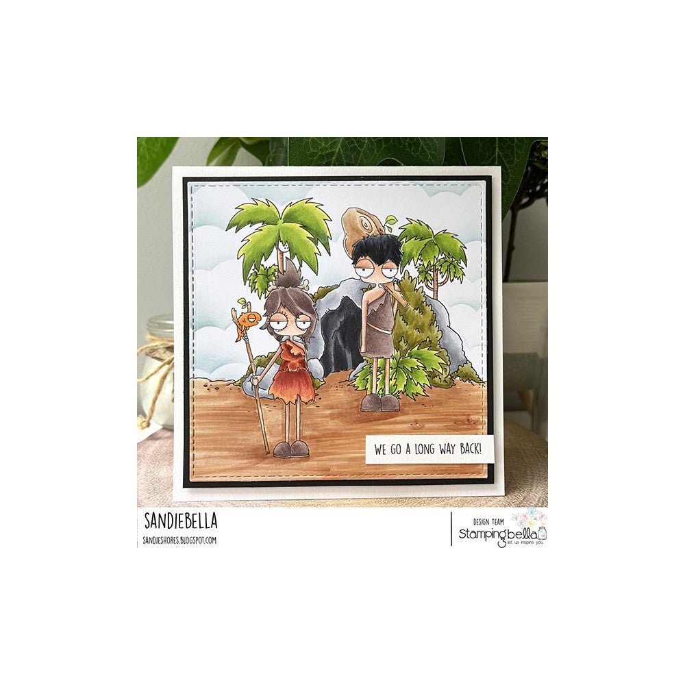 Stamping Bella CAVE BACKDROP Cling Stamp eb1210 trees