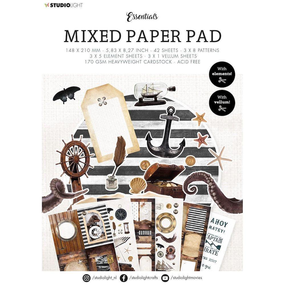 Studio Light VINTAGE TREASURES SEA Essentials Mixed Paper Pad slesmpp19