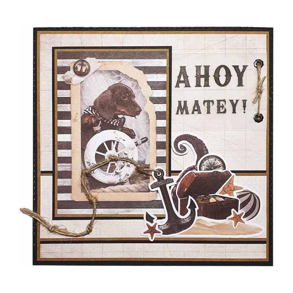 Studio Light VINTAGE TREASURES SEA Essentials Mixed Paper Pad slesmpp19 Ahoy Matey