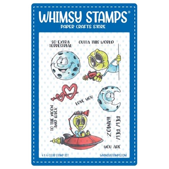 Whimsy Stamps EXTRA TERRESTRIAL Clear Stamps DP1107
