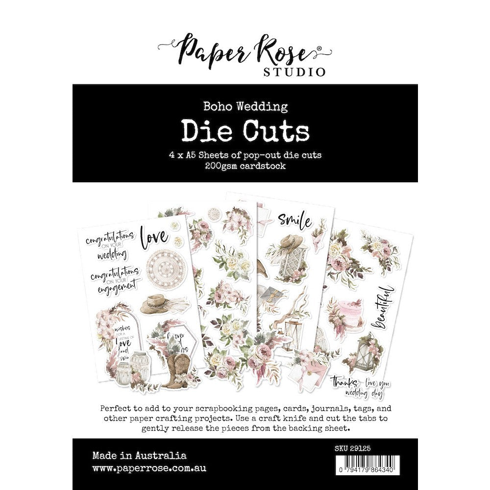 Paper Rose BOHO WEDDING Die Cuts 29125