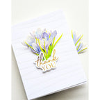 Birch Press Design Thank You Noted Script Hot Foil Plate and Die bpf511 flowers