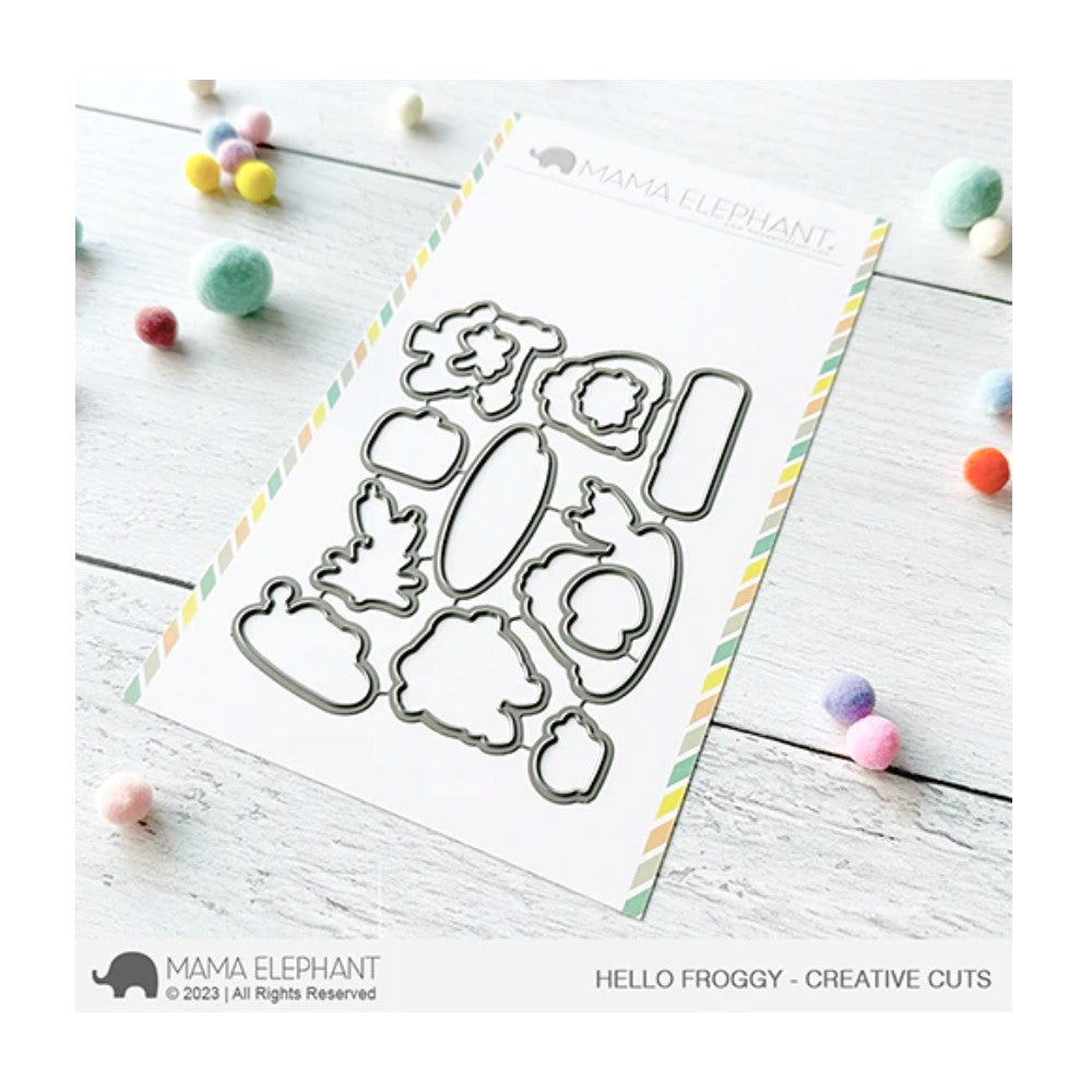 Mama Elephant Hello Froggy Creative Cuts Steel Dies