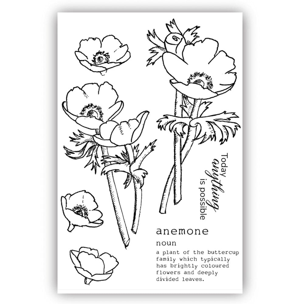 Julie Hickey Designs Peter's Anemones Clear Stamps DS-PT-1039