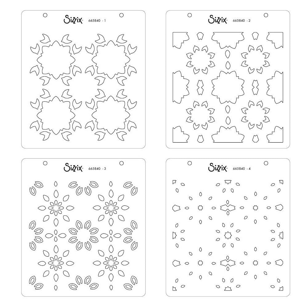 Sizzix Geo Background Layered Stencils 665840