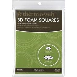 Simon Says Stamp! Therm O Web 3D MOUNTING SQUARES White Foam 3777