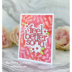 Tim Holtz Distress Ink Pad PICKED RASPBERRY Ranger TIM34995 Feel Better Soon Card | color-code:ALT847