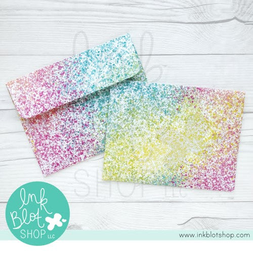 Ink Blot Shop A2 Envelopes Rainbow Splatter Paint ibev002