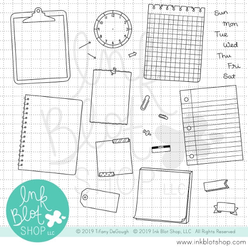 Ink Blot Shop Clear Stamp Set Journaling Spots inbl066