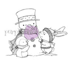 Purple Onion Designs Sweet Snow Friends Unmounted Cling Stamp pod1202