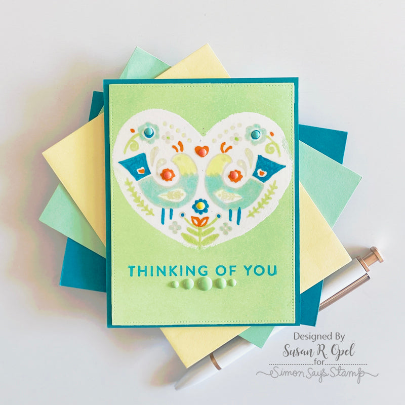 Copic Colored Folk Heart | color-code:ALT14