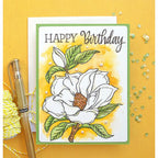 Simon Says Stamp! Simon Says Stamp Suzy's FLOWER SENTIMENTS Watercolor Prints szwcfs18 White Flower Birthday Card Suzy Plantamura