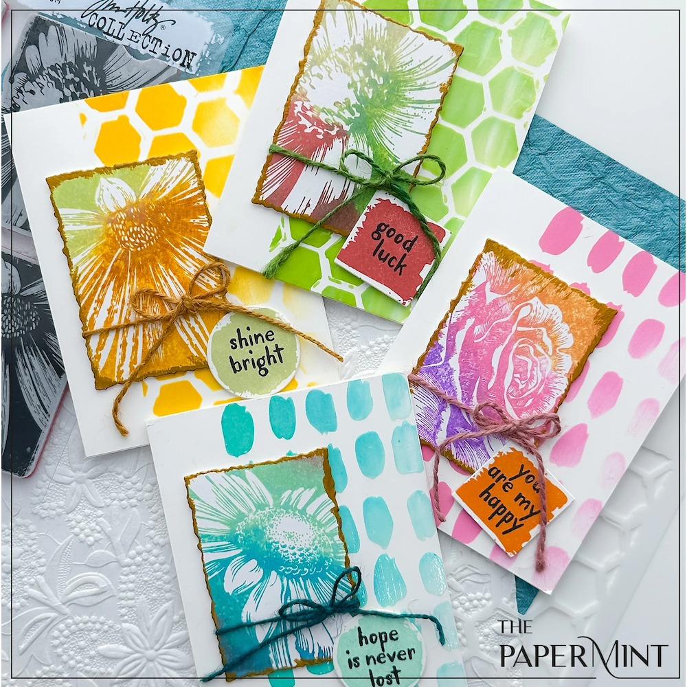 Tim Holtz Distress Oxide Ink Pad CRACKED PISTACHIO Ranger TDO55891 Bold Botanicals Cards | color-code:ALTM09