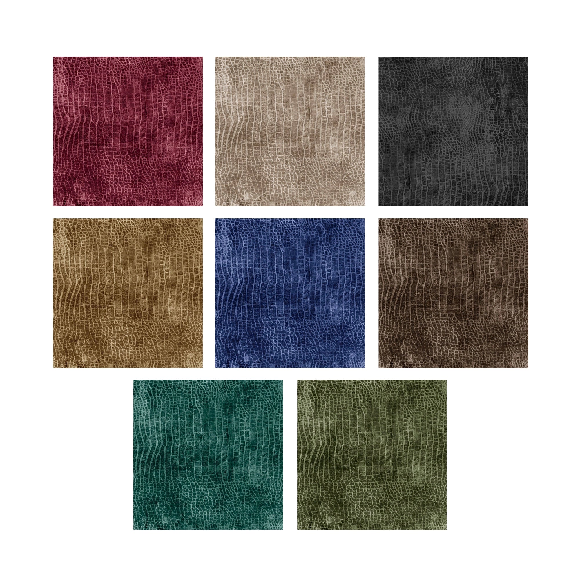 Tim Holtz Eclectic Elements WORN CROC Fabric Bundle of 6