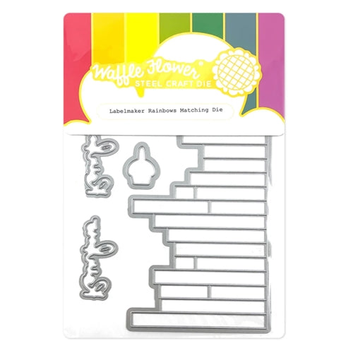 Waffle Flower Label Maker Rainbow Dies 420714
