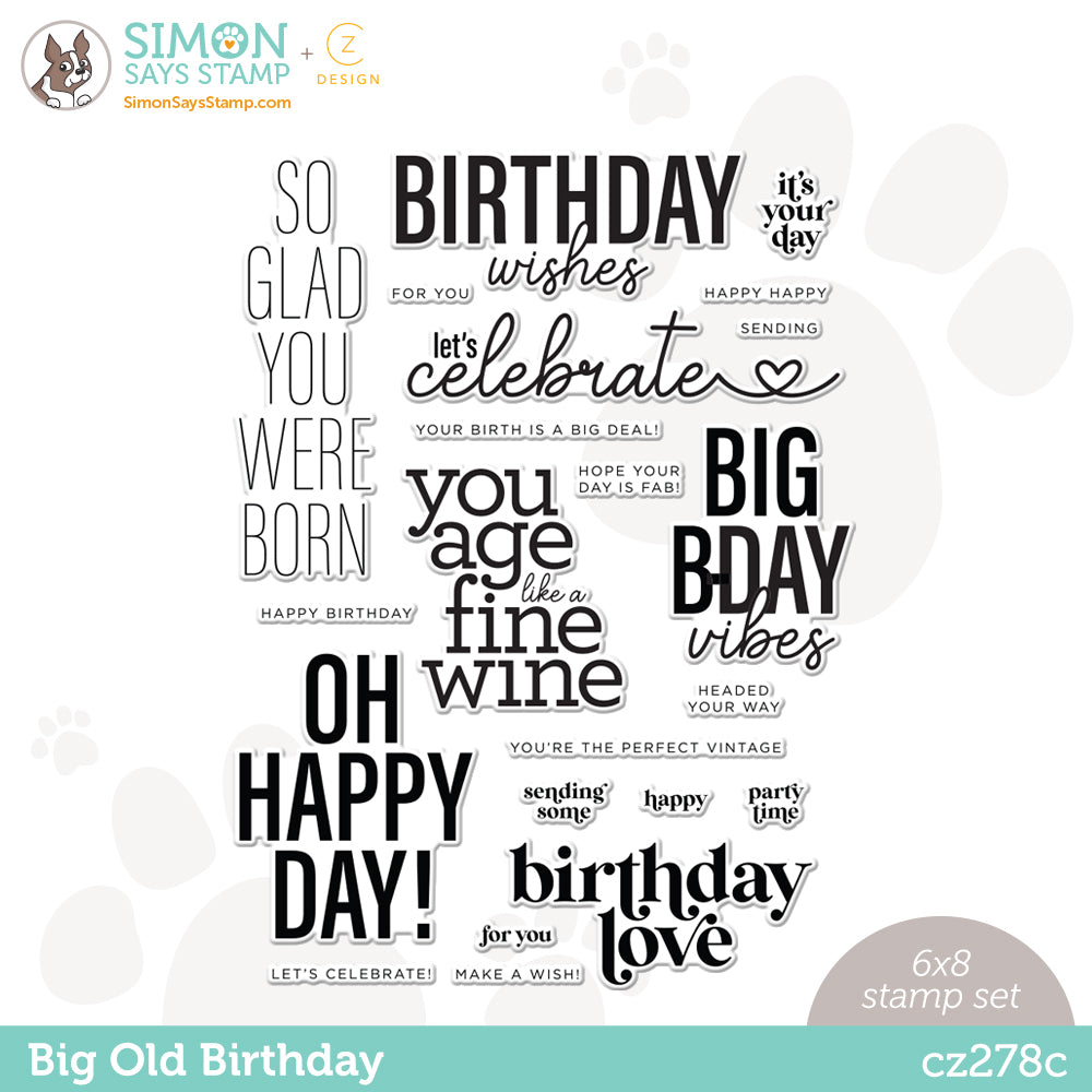 CZ Design Clear Stamps BIG OLD BIRTHDAY cz278c Be Creative