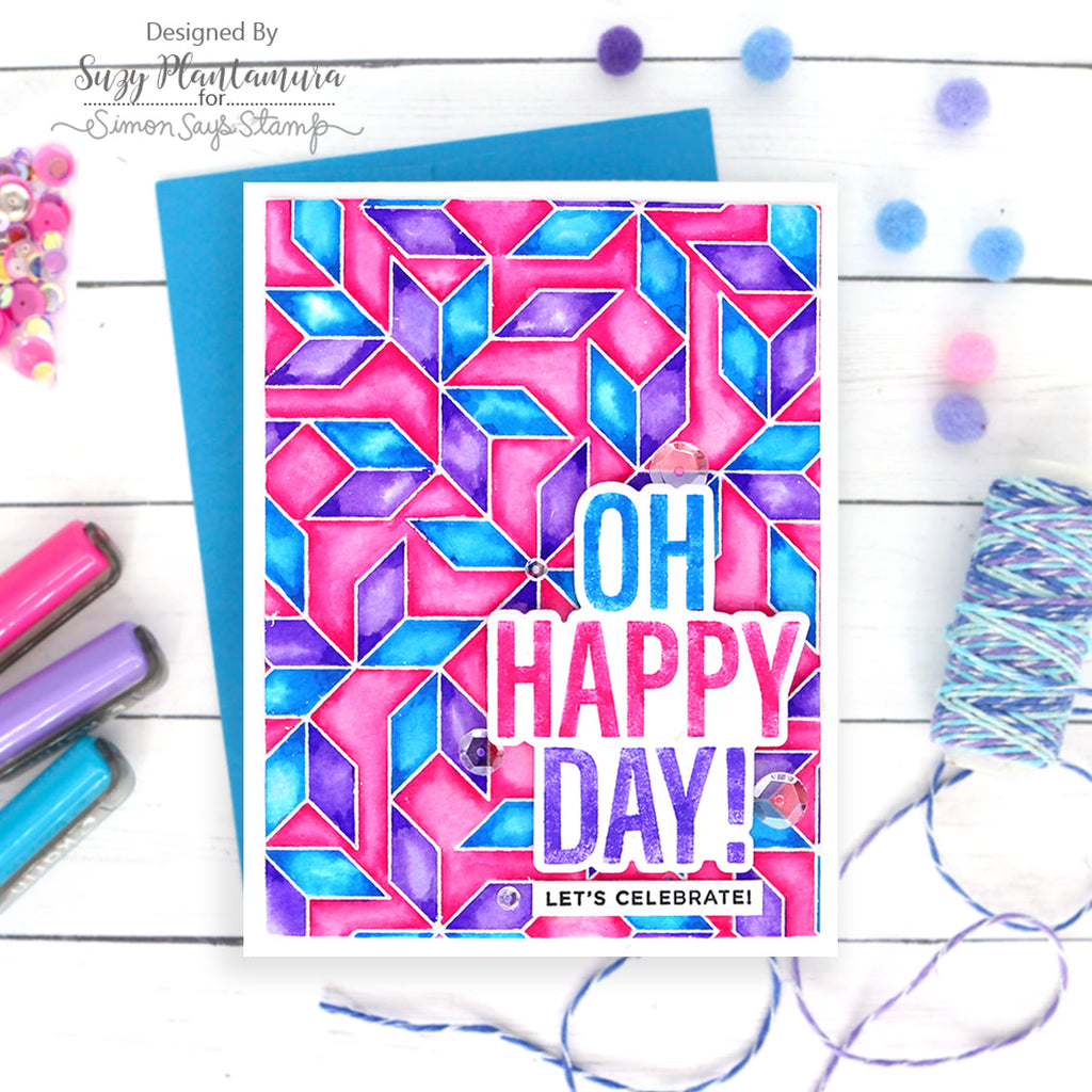 Tri-Color Parallelogram Card | color-code:ALT03