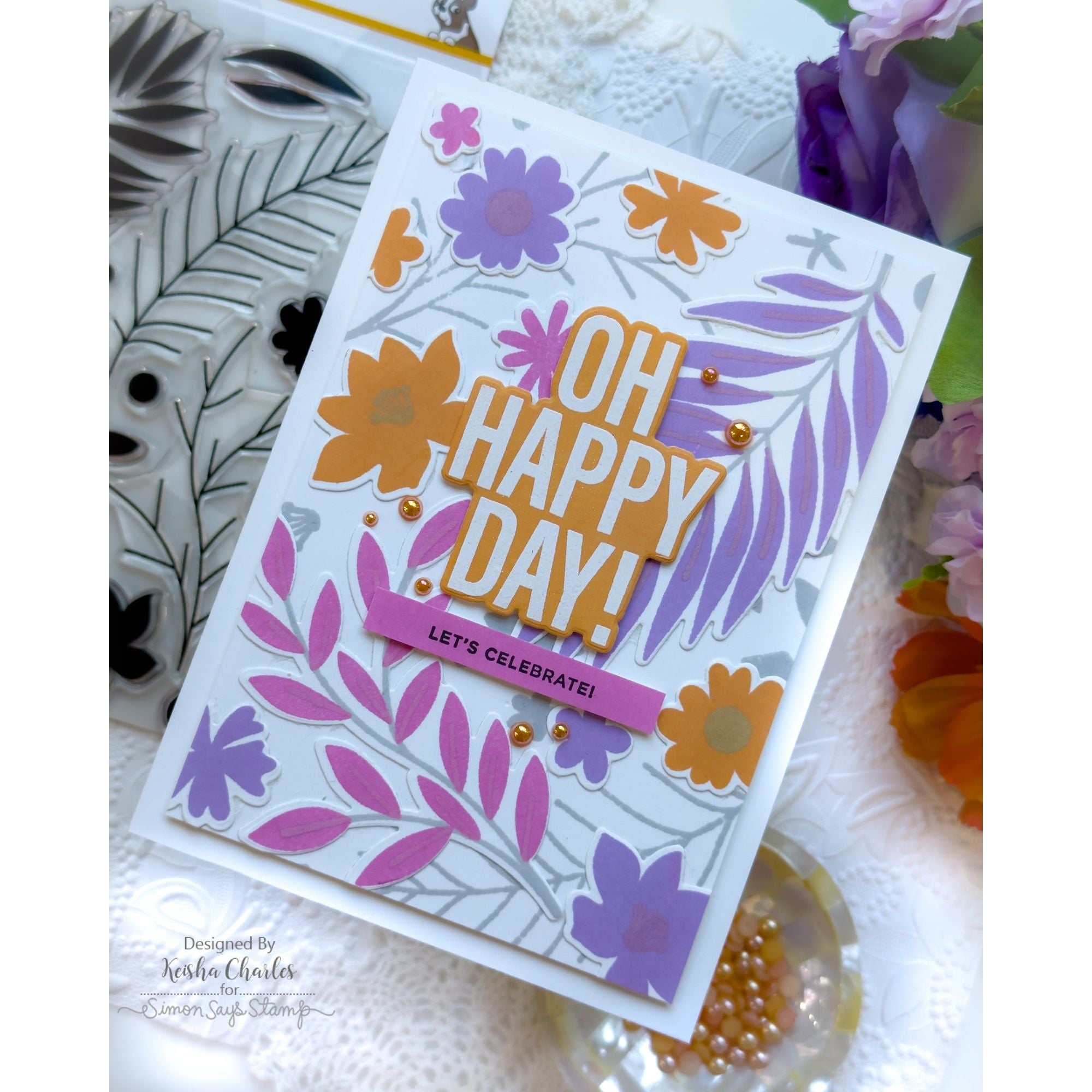 Colorful Ferns and Flowers Card | color-code:ALT03