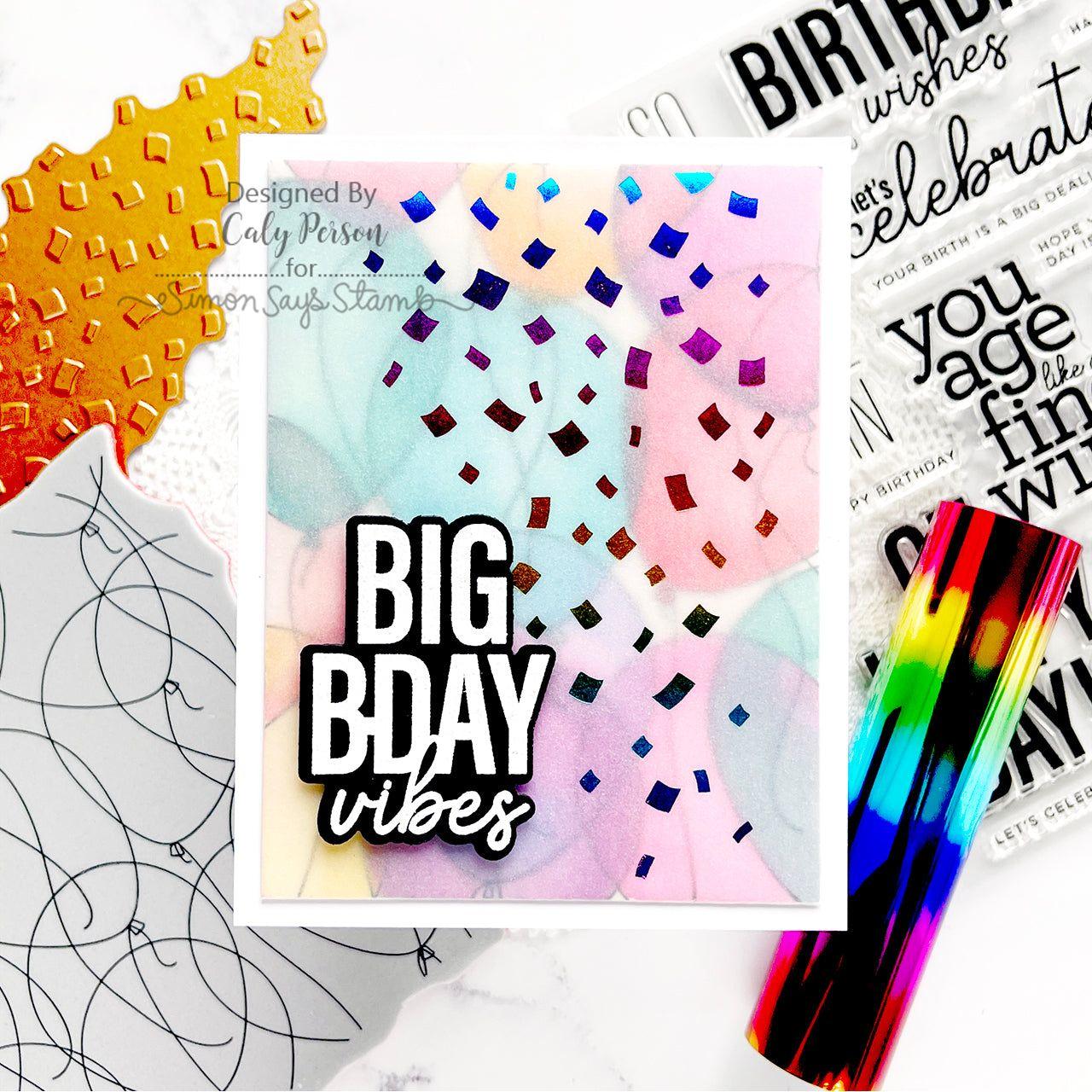 Confetti and Balloons Birthday Card | color-code:ALT05