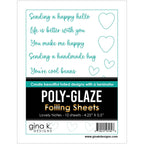 Gina K Designs Lovely Notes Poly-Glaze Foiling Sheets pgfln