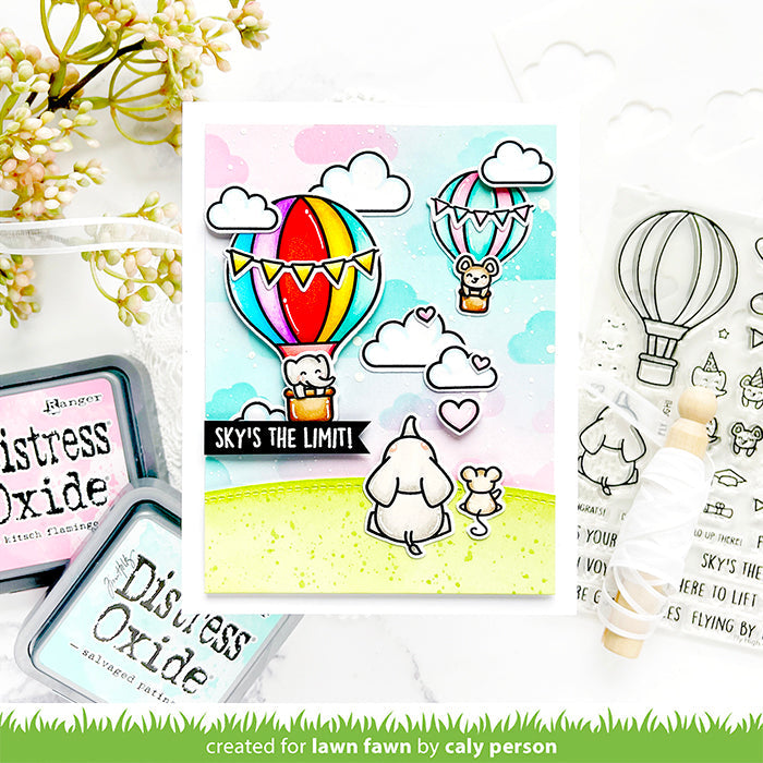 Tim Holtz Distress Oxide Ink Pad SALVAGED PATINA Ranger tdo72751 Sky's The Limit Card | color-code:ALT02