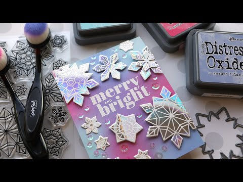 Simon Says Stamp! Simon Says Clear Stamps PRISMATIC SNOWFLAKES sss302170c