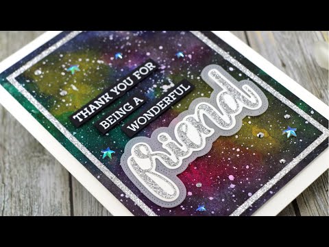 Simon Says Stamp! Tonic SILVER SCREEN 8.5 x 11 Glitter Cardstock 9961e