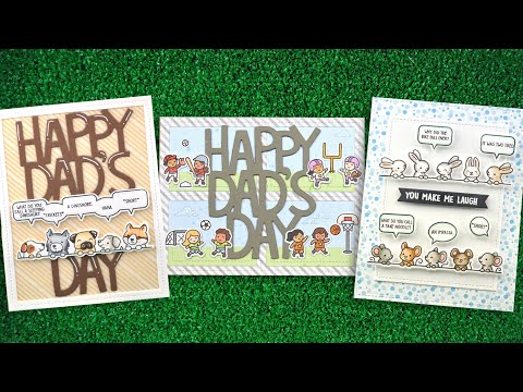 Simon Says Stamp! Lawn Fawn GIANT HAPPY DAD'S DAY Die Cut lf2885