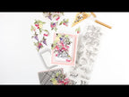 PinkFresh Studio Fruitalicious Stencil Set 189923 You're Sweet Floral Encouragement Card Video